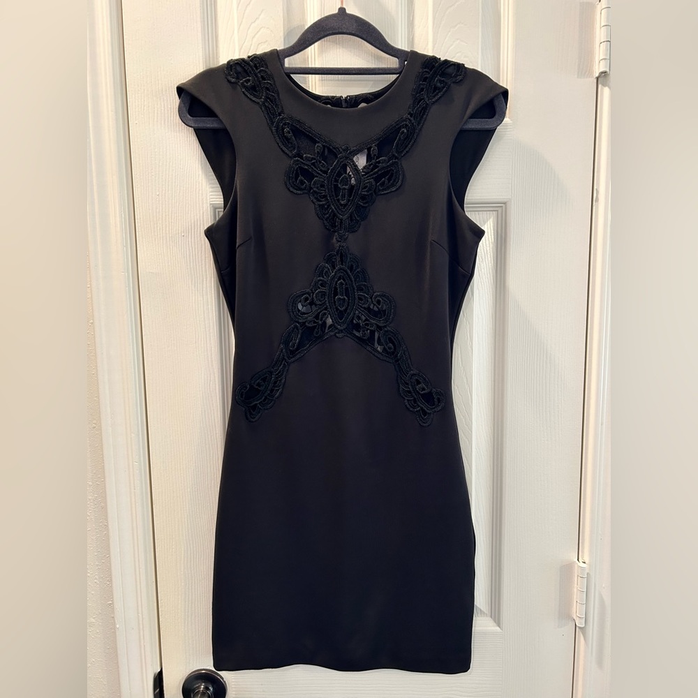 Dress the Population Black Embroidered Dress